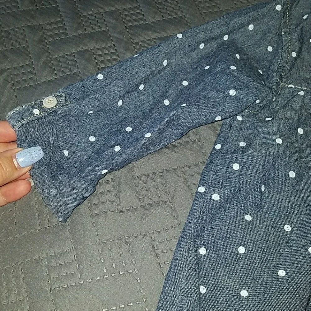Carter's 4T Denim Polka dot Button up Top